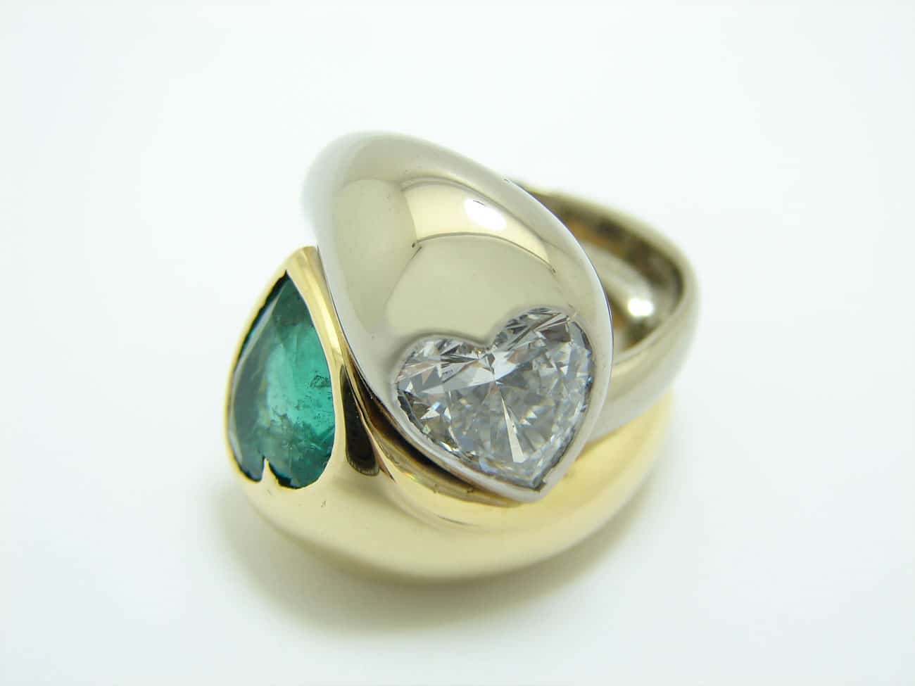 Herz Diamant Smaragd Ring g | Juwelier Goldmund